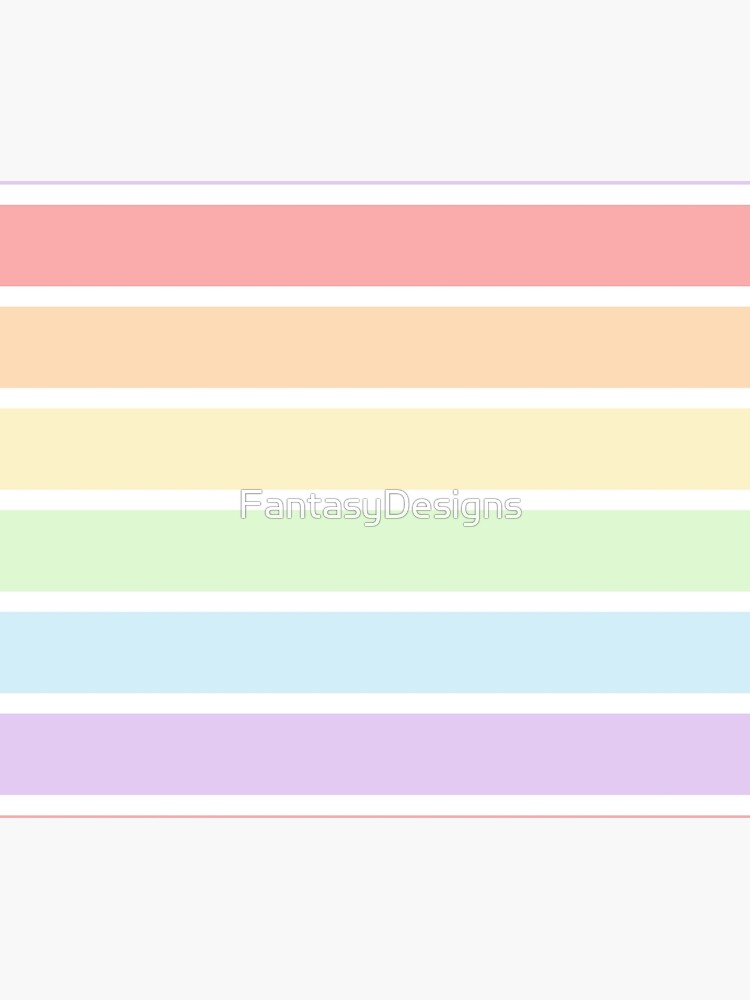 Pastel Rainbow Stripes by FantasyDesigns