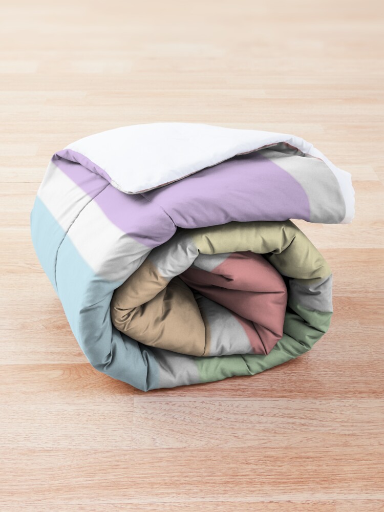 Alternate view of Pastel Rainbow Stripes Comforter