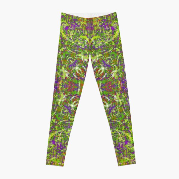 PSYCHEDELIC FIELD GRASS MANDALA Leggings