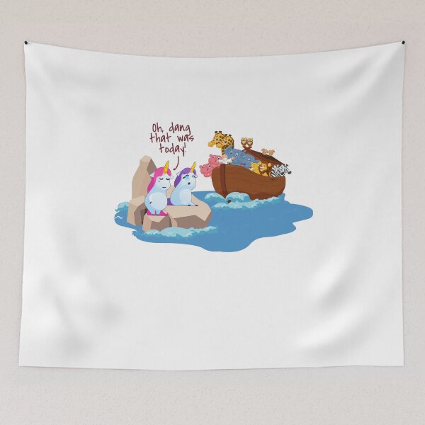 Item preview, Oh Dang That Was Today Noah's Ark Cute Unicorns designed and sold by SilentEcho.