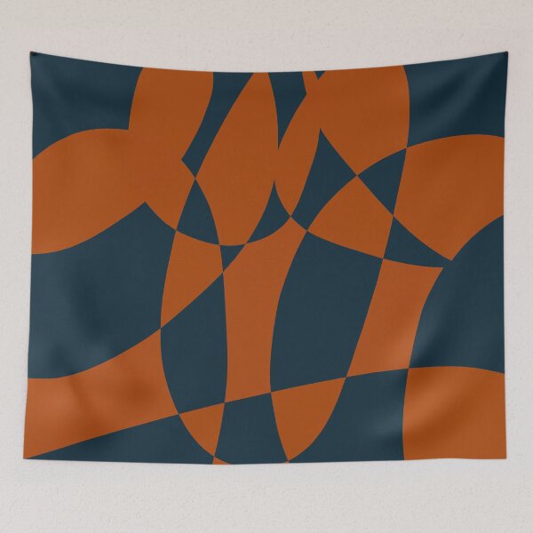 Item preview, Blue and Rust Abstract I designed and sold by BlertaDK.