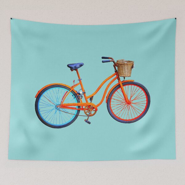 Item preview, Bicycle on blue ground designed and sold by AHELENE.