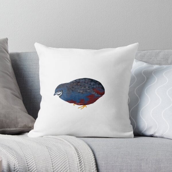 Button Quail Throw Pillow