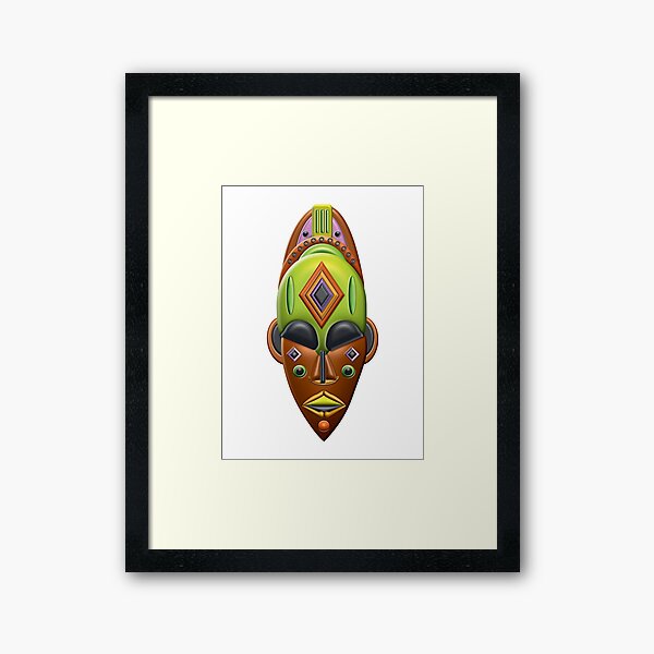 African Mask 02 Framed Art Print