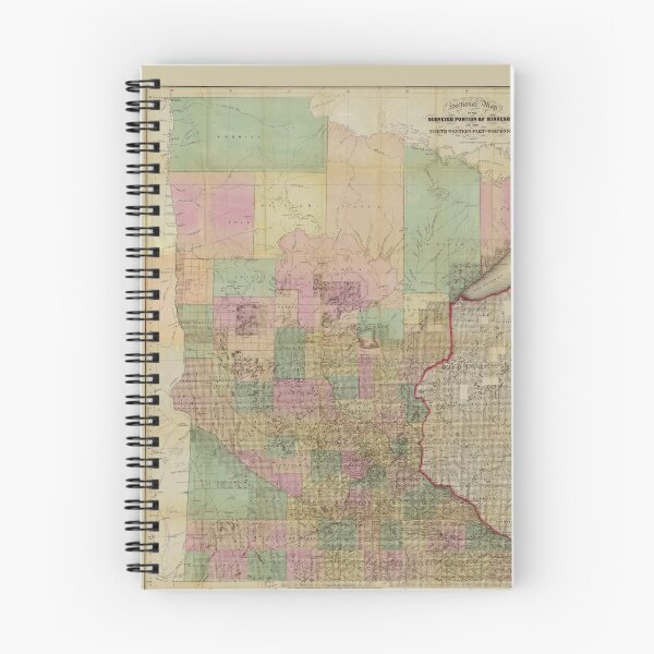 Item preview, Sectional Map of Minnesota (circa 1860) designed and sold by allhistory.