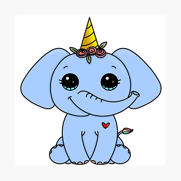 Item preview, Elefante unicornio designed and sold by TangleBoBangle.