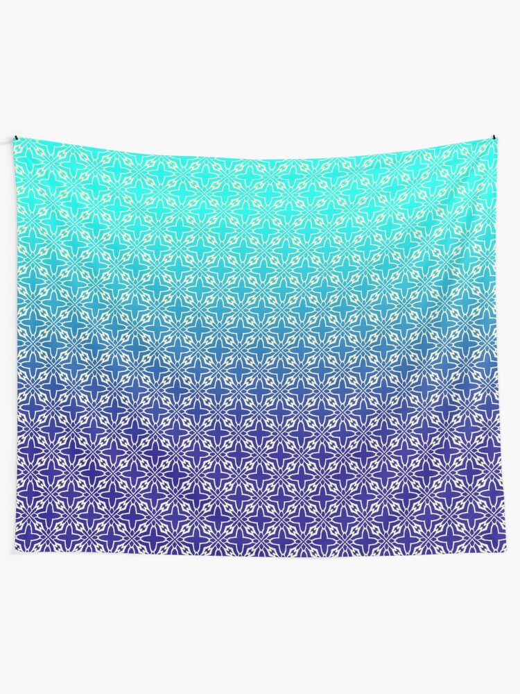 Medium Star Tiled Pattern On A Two Toned Light Blue Fading Into A Blue Background Tapestry By Carllaev Redbubble