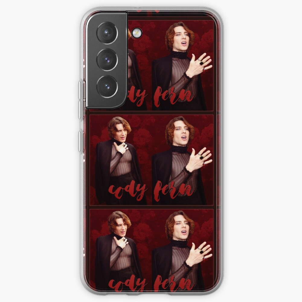 Disover CODY FERN -- Red Floral Background | Samsung Galaxy Phone Case
