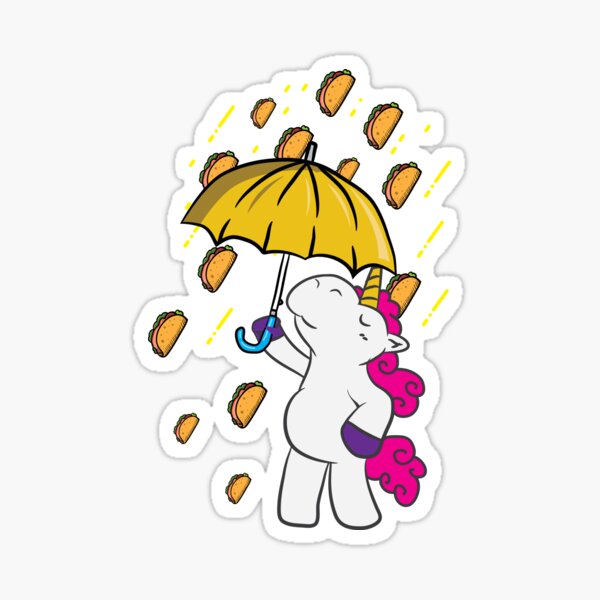 Its Raining Tacos Stickers Redbubble - a taco roblox