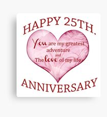 25th. Anniversary Canvas Print