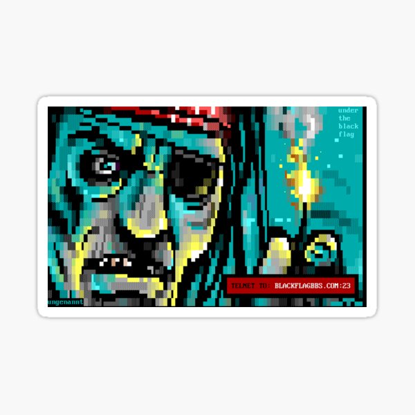 Black Flag BBS Sticker