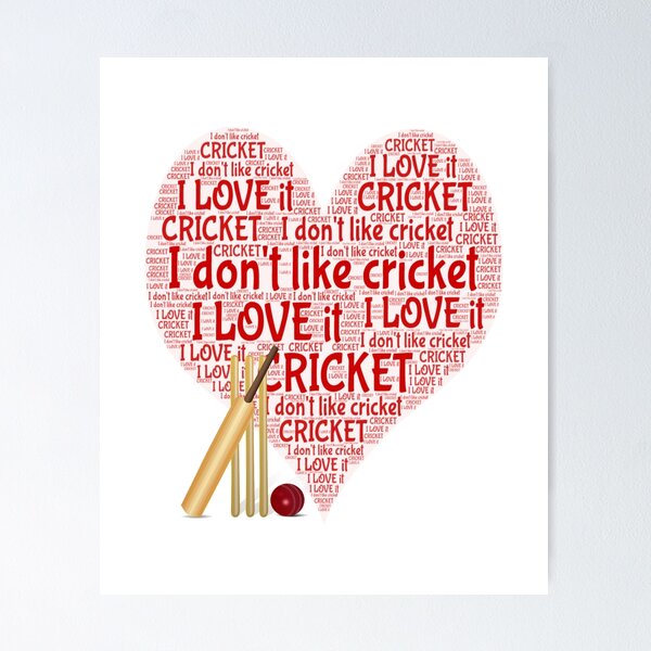 Item preview,  I Don't Like Cricket, I Love It designed and sold by MimsTees.