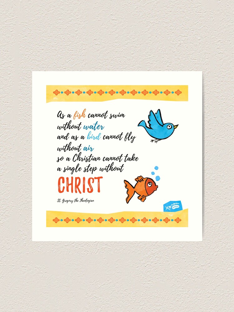 Alternate view of St Gregory Theologian quote Art Print