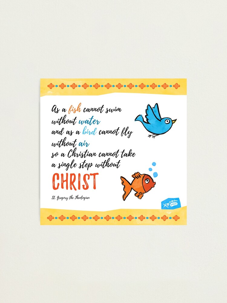 Alternate view of St Gregory Theologian quote Photographic Print