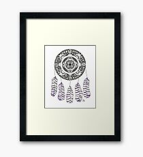 Watercolor and Ink dreamcatcher Framed Print