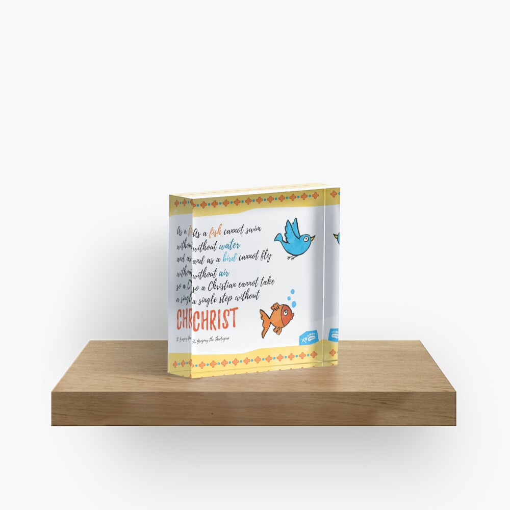 St Gregory Theologian quote Acrylic Block
