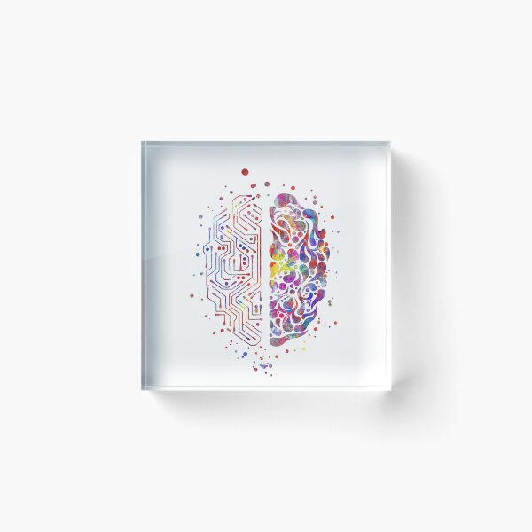Item preview, Circuit board brain,  watercolor circuit board brain, science art, science designed and sold by Rosaliartbook.