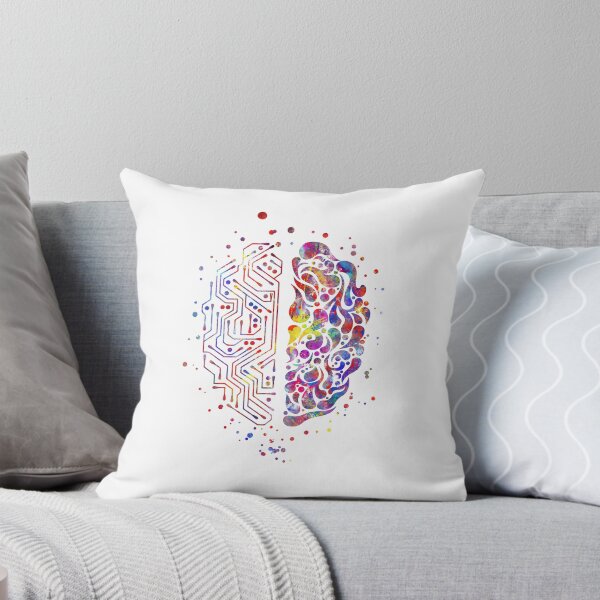 Item preview, Circuit board brain,  watercolor circuit board brain, science art, science designed and sold by Rosaliartbook.