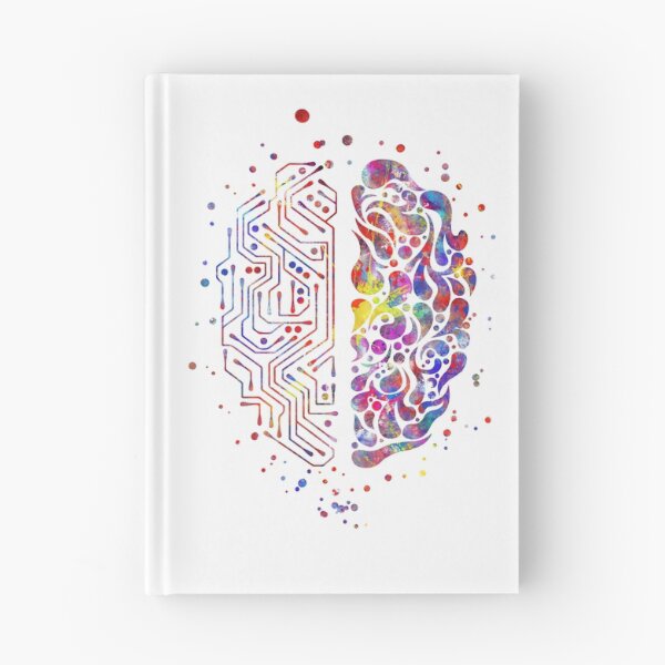 Item preview, Circuit board brain,  watercolor circuit board brain, science art, science designed and sold by Rosaliartbook.