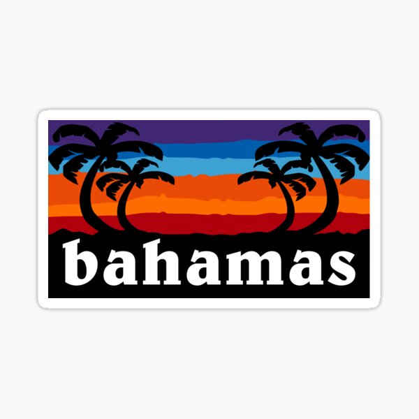 Bahamas Beach Sunset Palm Tree Outdoor Hiking Cruise Vacation Gift Ideas Sticker