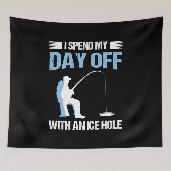 Item preview, Day Off Ice Fishing Winter Ice Hole Holiday Gift designed and sold by haselshirt.