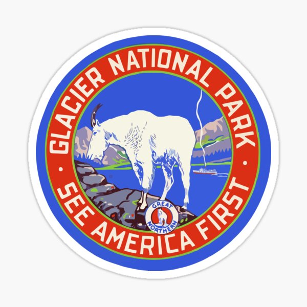 Item preview, Glacier National Park Sticker designed and sold by JeromeArt.