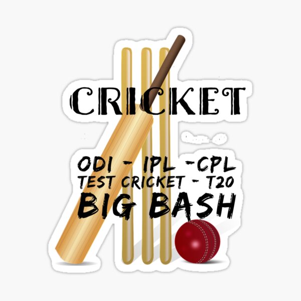 Cricket Forms and Cricket Leagues Sticker