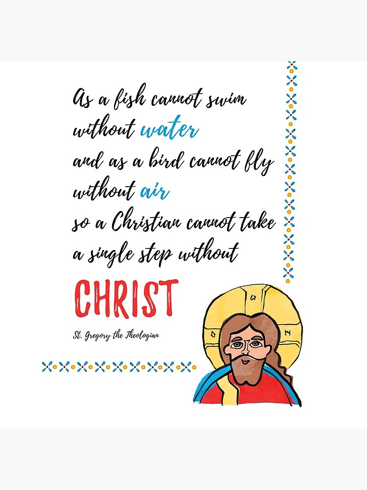 St. Gregory Theologian quote with Jesus Christ image by orthodoxpebbles