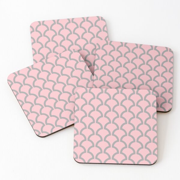 Item preview, Mushroom fan Pattern 493 Gray and Pink designed and sold by tonymagnerart.
