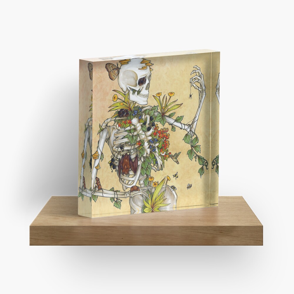 Bones and Botany Acrylic Block