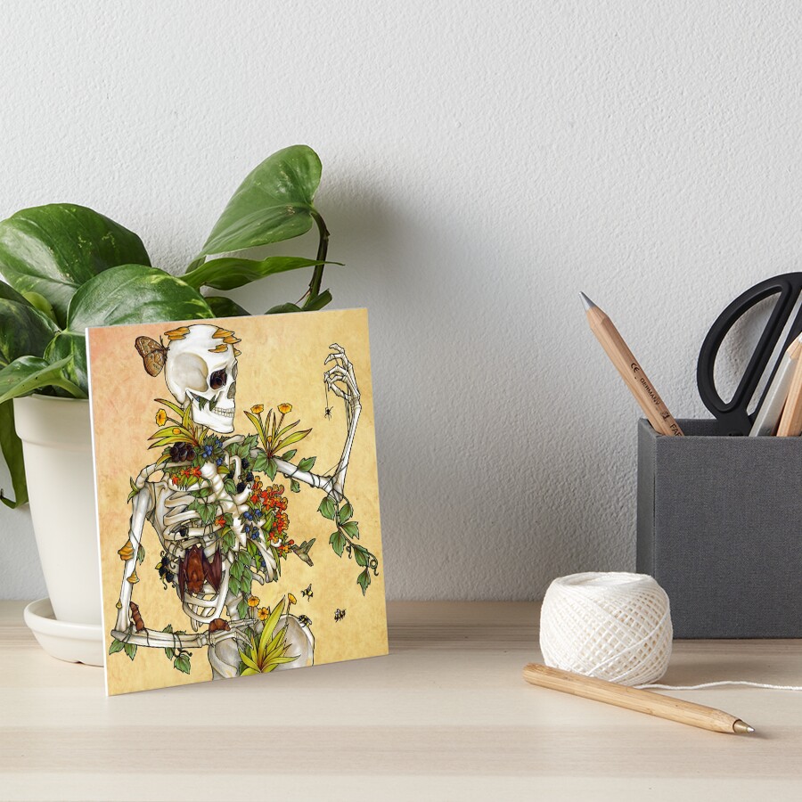Bones and Botany Art Board Print