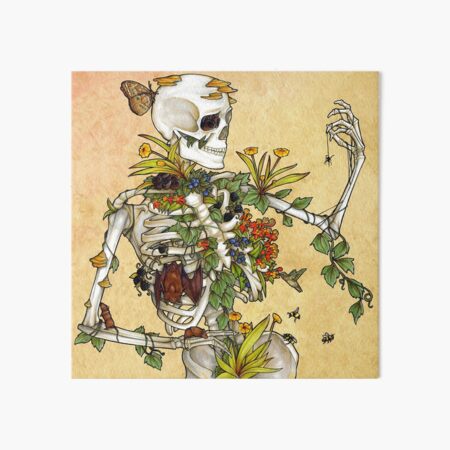 Bones and Botany Art Board Print