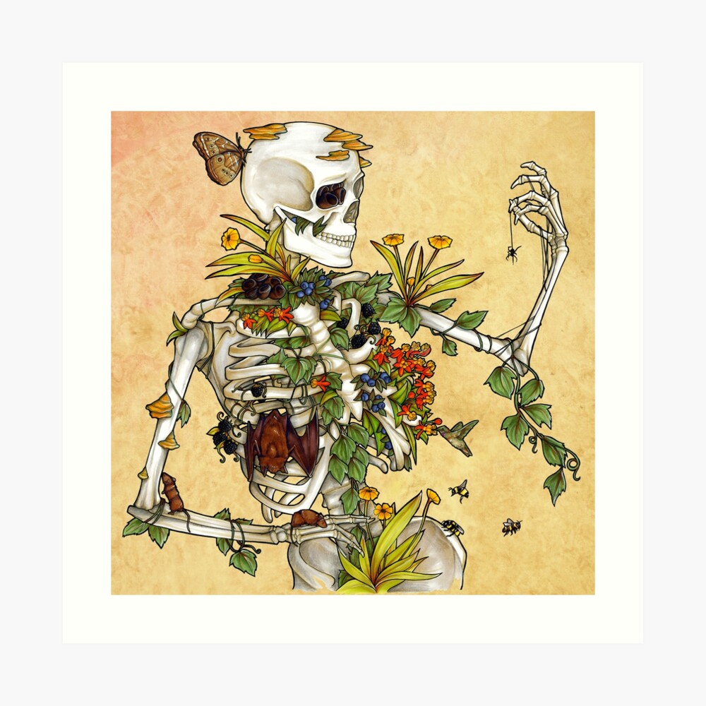 Bones and Botany Art Print