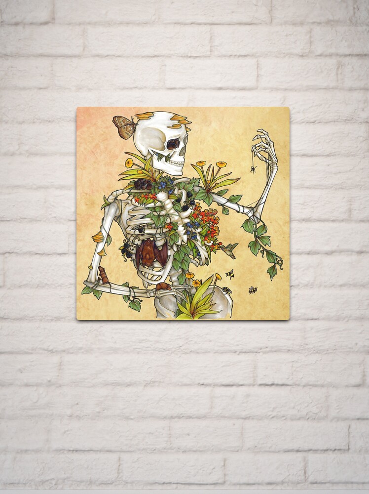 Thumbnail 2 of 4, Metal Print, Bones and Botany designed and sold by E Moss.