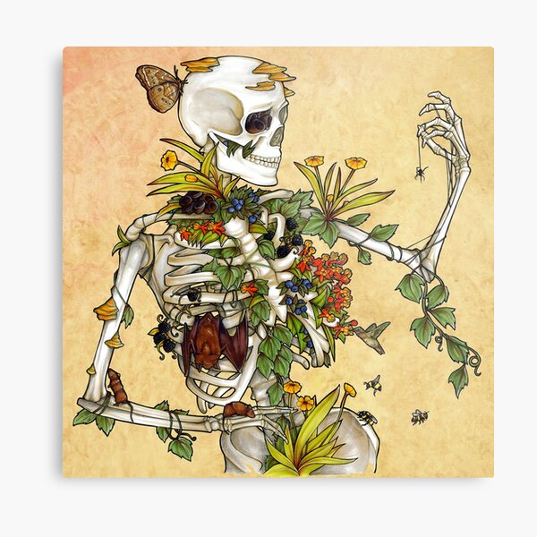 Bones and Botany Metal Print
