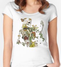 Knochen und Botanik Tailliertes Rundhals-Shirt