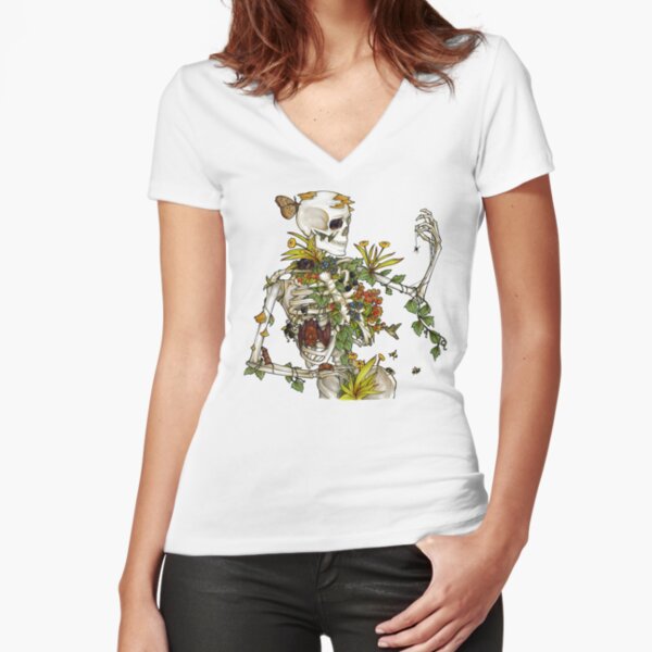 Bones and Botany Fitted V-Neck T-Shirt