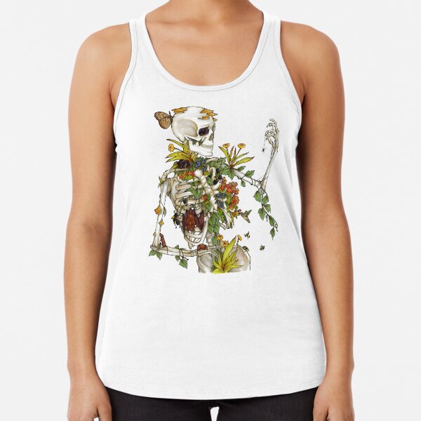 Huesos y botánica Camiseta con espalda nadadora