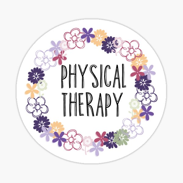 Physical Therapist Ombre Flower Sign Language Waterproof Sticker ...