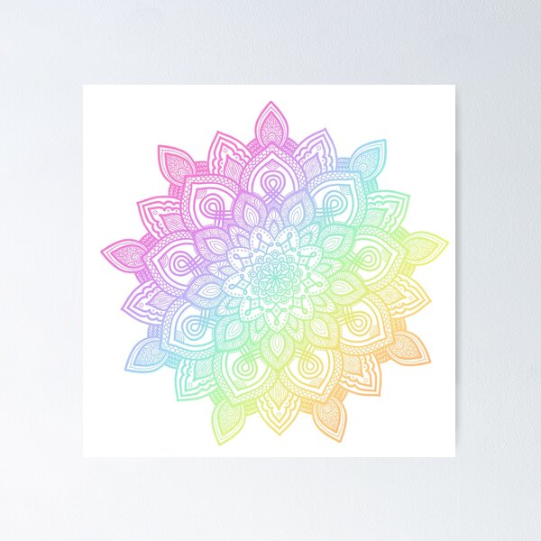 Aperçu de l'œuvre Mandala arc-en-ciel 66 créée et vendue par Katiepixie.
