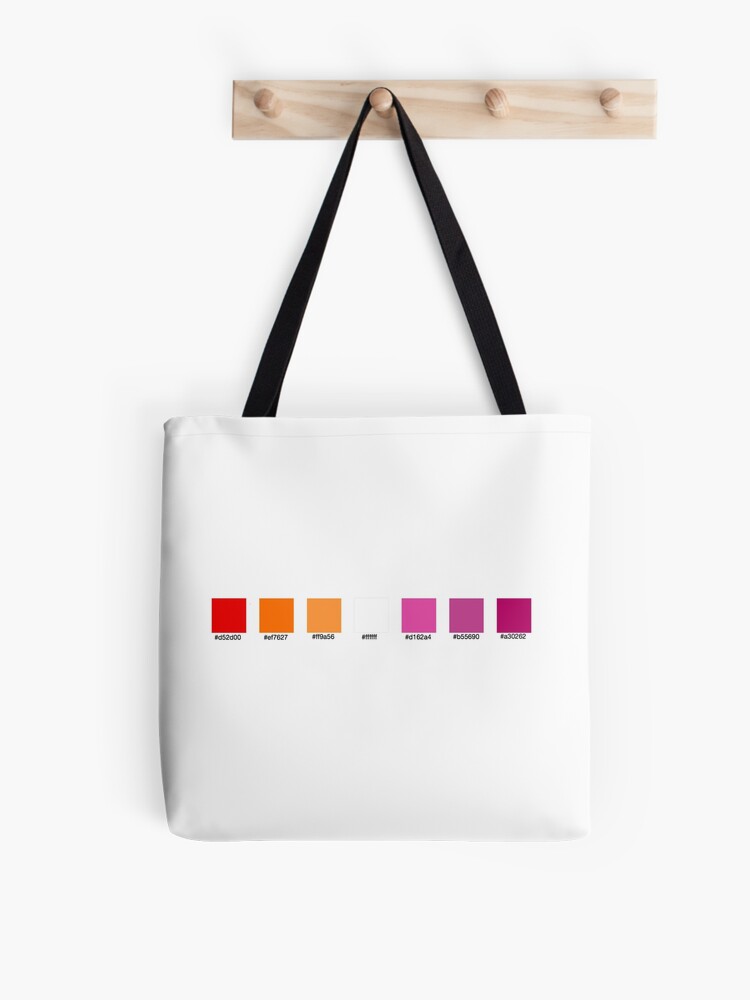 lesbian pantone (new flag stripe) Tote Bag