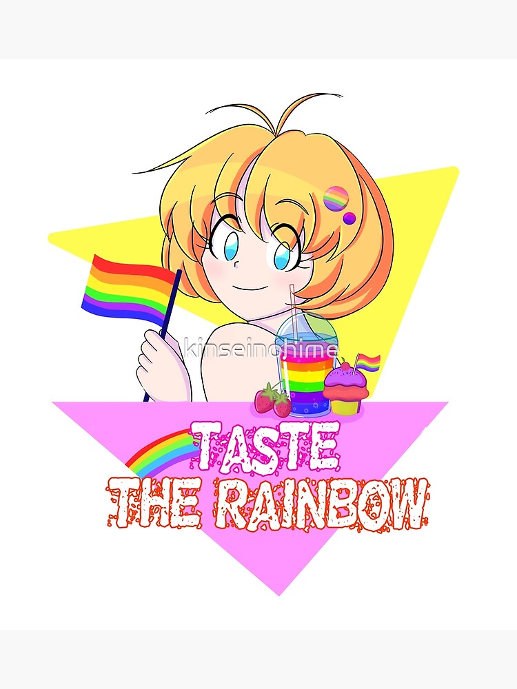 "LGBT gay pride month anime girl" Art Print by kinseinohime | Redbubble