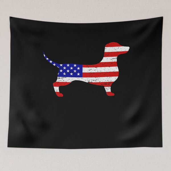 Aperçu de l'œuvre Dachshund 4th of July American Flag créée et vendue par rafaeltto.