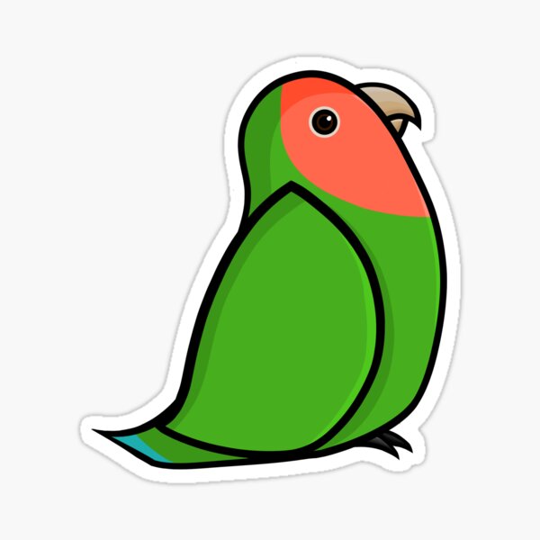 Item preview, Rosy-faced lovebird designed and sold by psittacidart.