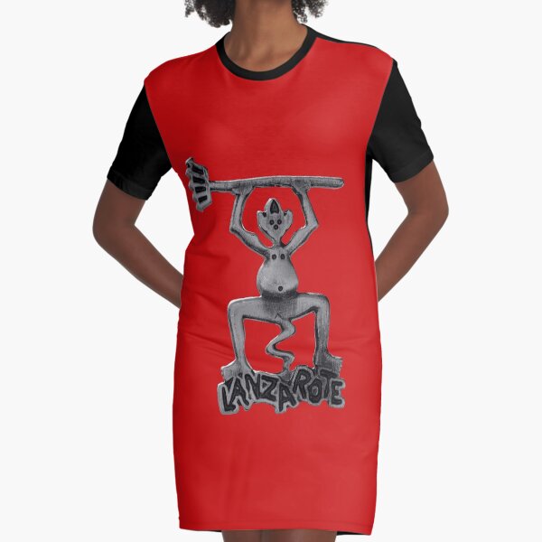 Lanzarote devil - Red Graphic T-Shirt Dress