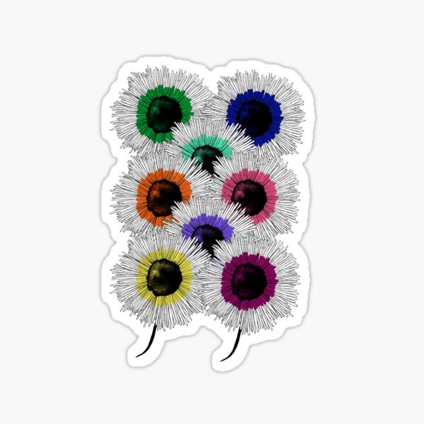 Aster Flowers Sticker