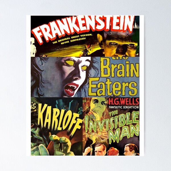 BRAIN EATERS, Original Vintage Horror Movie Poster - Original Vintage Movie  Posters