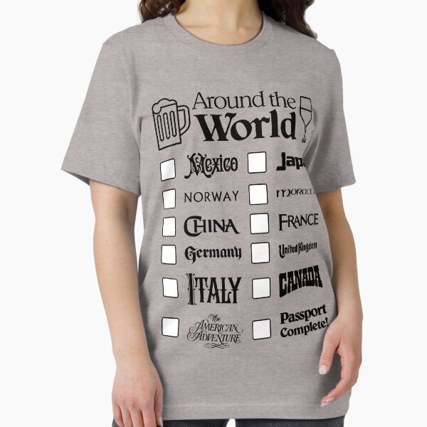 Item preview, Epcot Drink Around the World (Black Text, Mexico First) designed and sold by enchanted-tees.