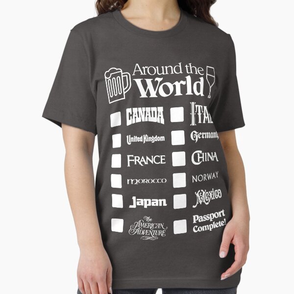 Item preview, Epcot Drink Around the World (White Text, Canada First) designed and sold by enchanted-tees.