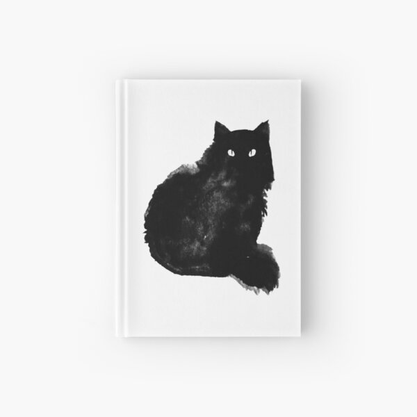 Vista previa del artículo con la obra «gato negro esponjoso», diseñado y vendido por Jamie Dean.